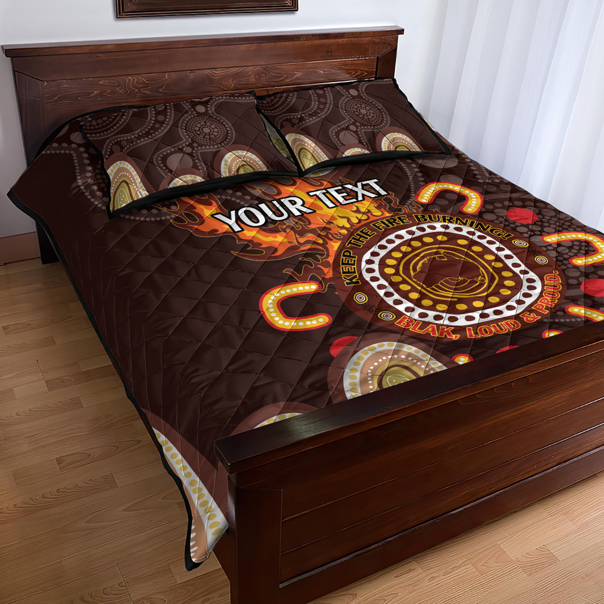 Personalised NAIDOC Week 2024 Quilt Bed Set Aussie Map With Aboriginal