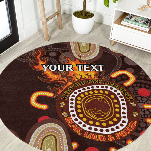 Personalised NAIDOC Week 2024 Round Carpet Aussie Map With Aboriginal