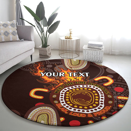 Personalised NAIDOC Week 2024 Round Carpet Aussie Map With Aboriginal