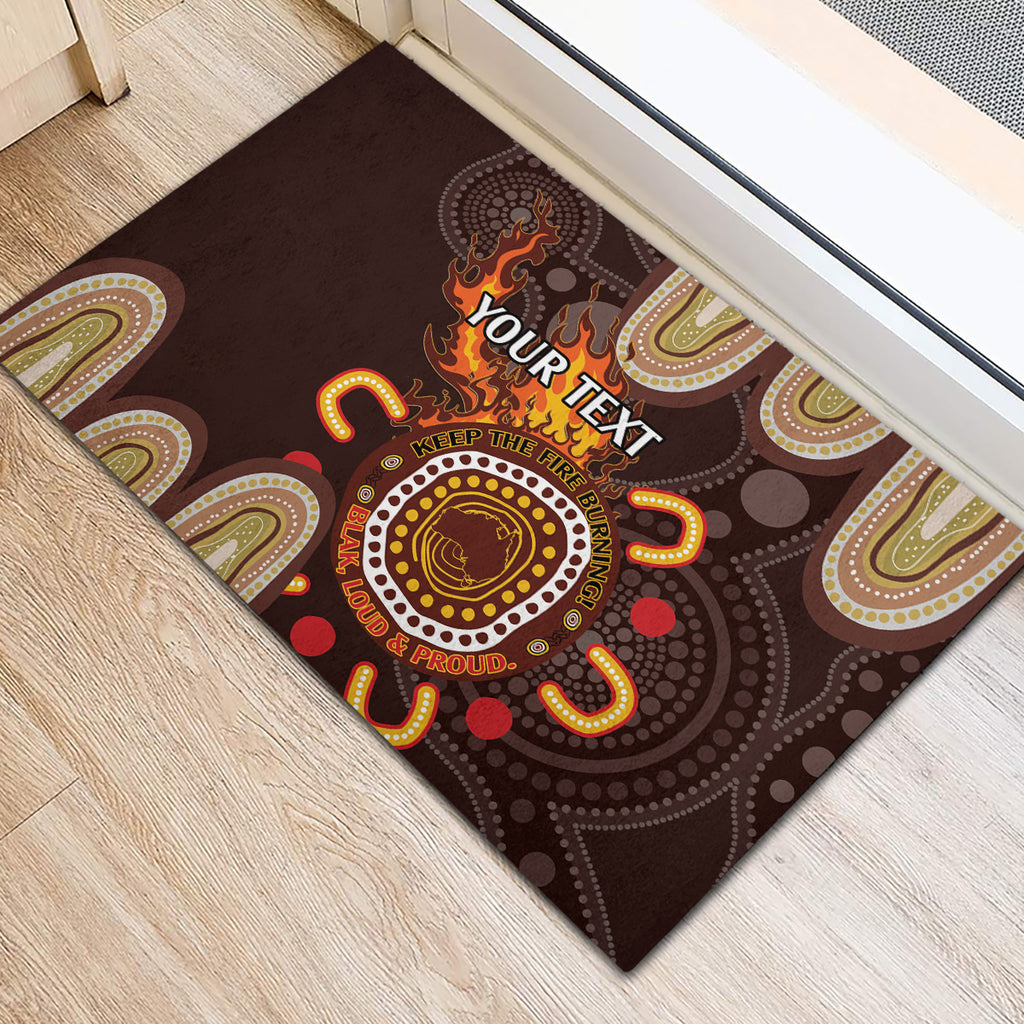 Personalised NAIDOC Week 2024 Rubber Doormat Aussie Map With Aboriginal