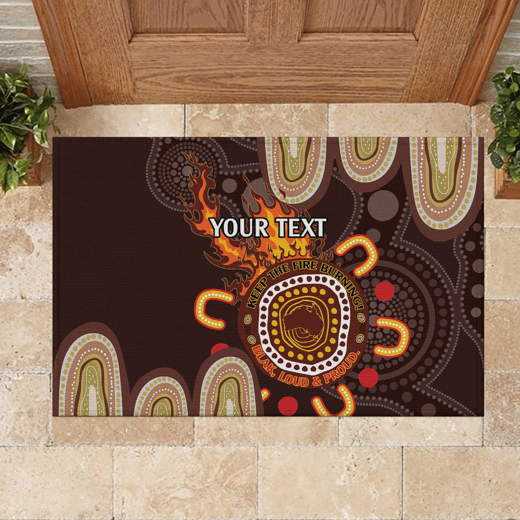 Personalised NAIDOC Week 2024 Rubber Doormat Aussie Map With Aboriginal