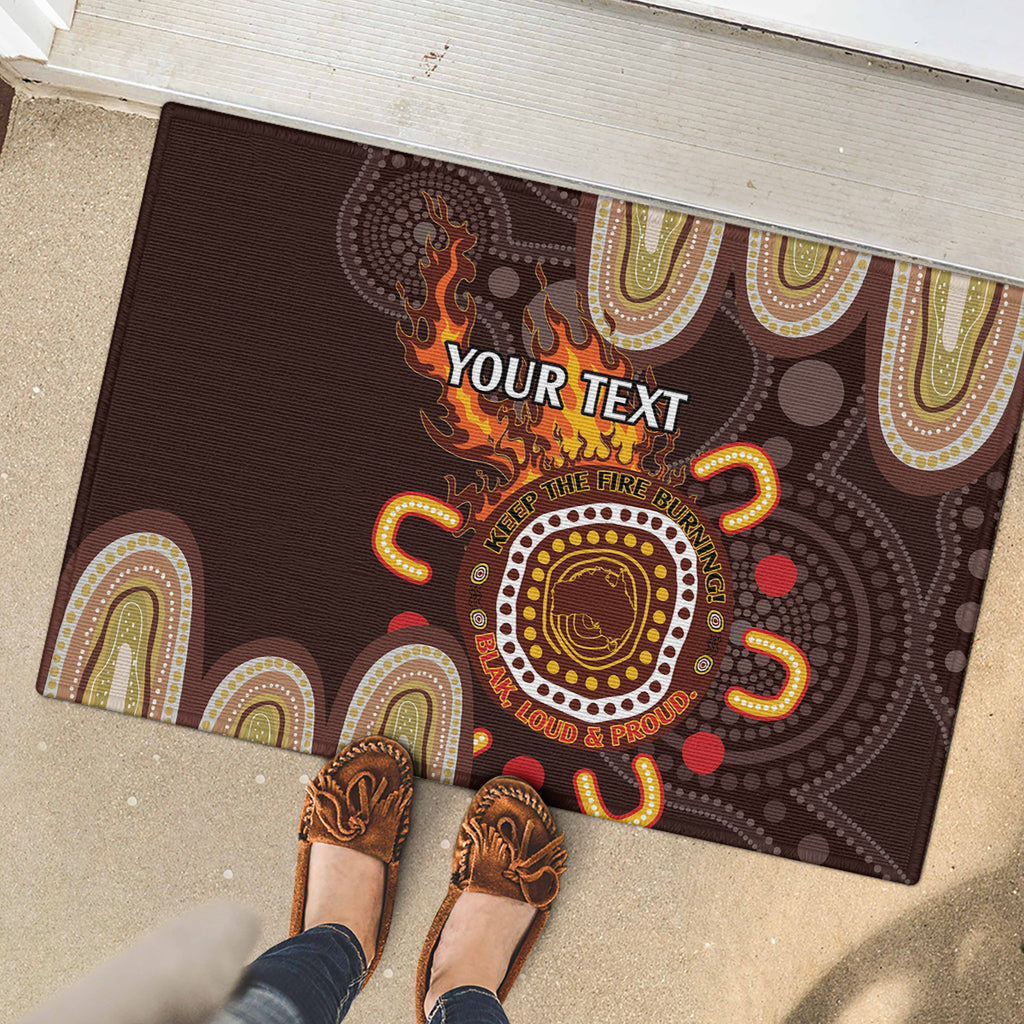 Personalised NAIDOC Week 2024 Rubber Doormat Aussie Map With Aboriginal