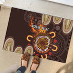 Personalised NAIDOC Week 2024 Rubber Doormat Aussie Map With Aboriginal
