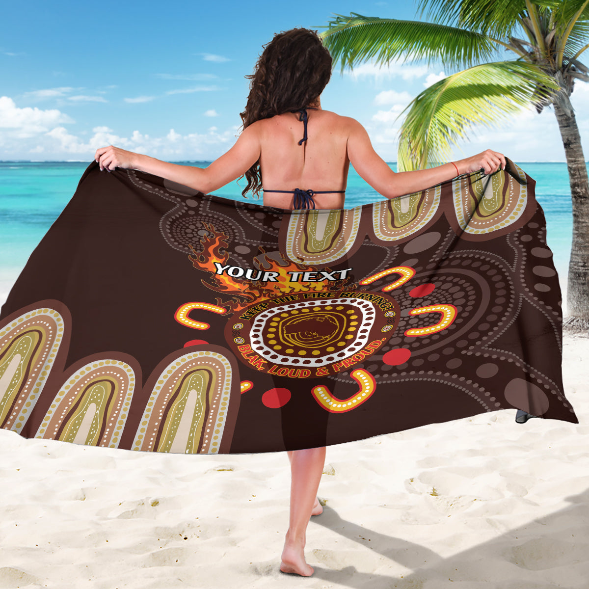 Personalised NAIDOC Week 2024 Sarong Aussie Map With Aboriginal