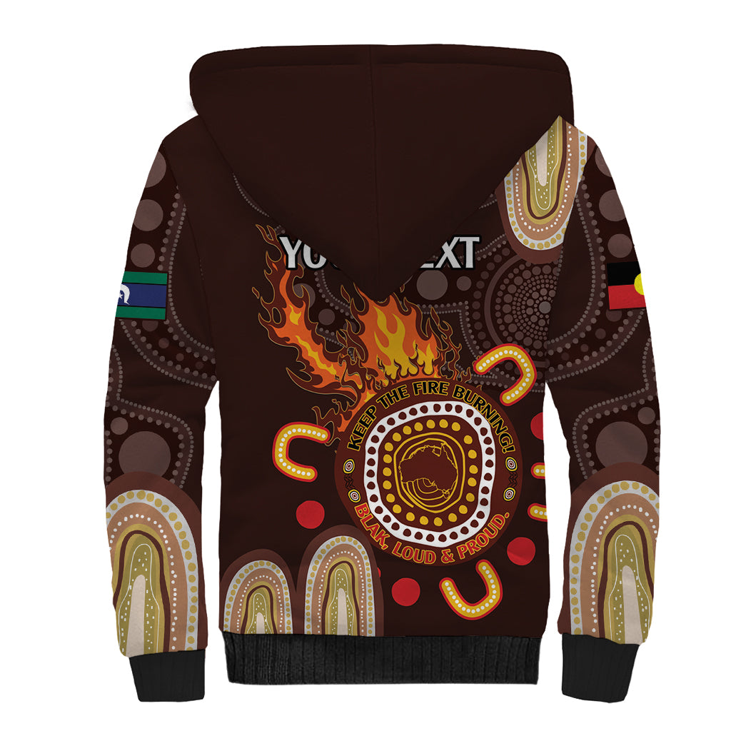 Personalised NAIDOC Week 2024 Sherpa Hoodie Aussie Map With Aboriginal