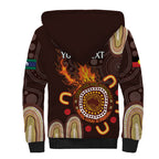 Personalised NAIDOC Week 2024 Sherpa Hoodie Aussie Map With Aboriginal