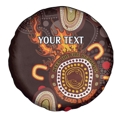 Personalised NAIDOC Week 2024 Spare Tire Cover Aussie Map With Aboriginal