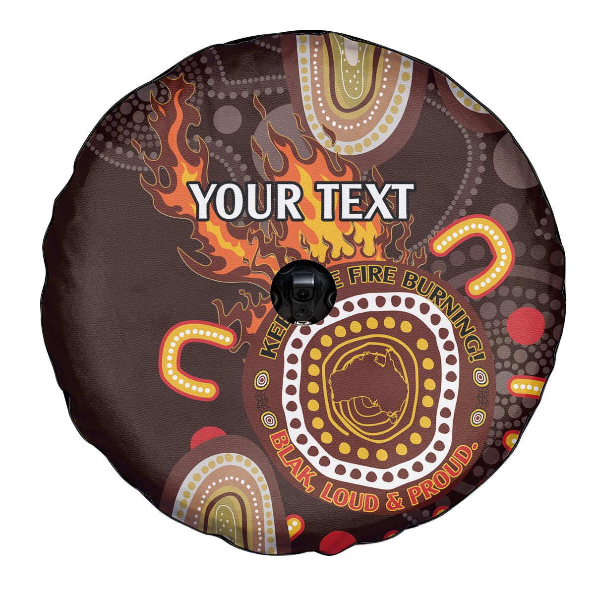 Personalised NAIDOC Week 2024 Spare Tire Cover Aussie Map With Aboriginal