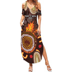 Personalised NAIDOC Week 2024 Summer Maxi Dress Aussie Map With Aboriginal