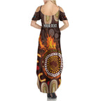 Personalised NAIDOC Week 2024 Summer Maxi Dress Aussie Map With Aboriginal