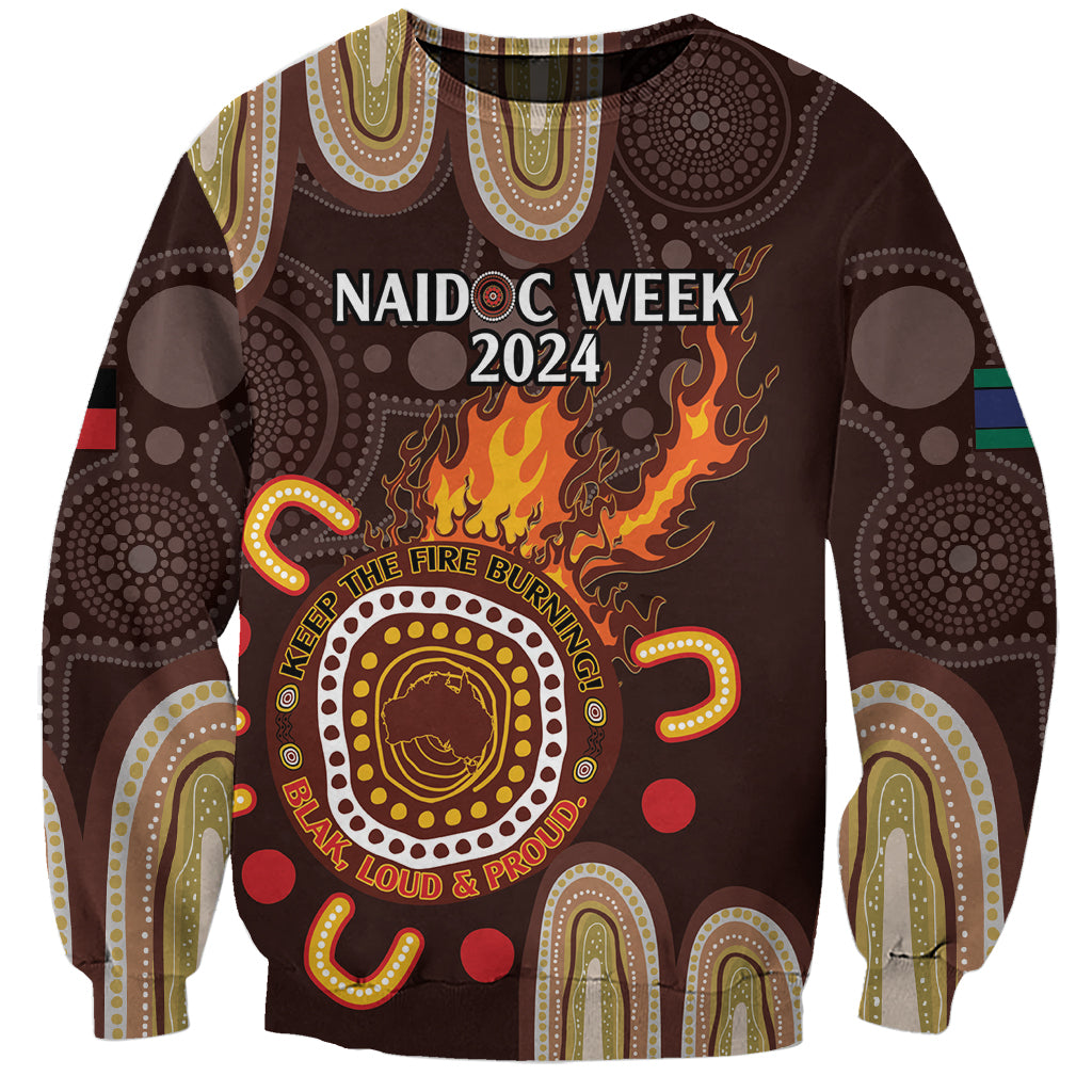 Personalised NAIDOC Week 2024 Sweatshirt Aussie Map With Aboriginal