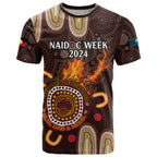 Personalised NAIDOC Week 2024 T Shirt Aussie Map With Aboriginal