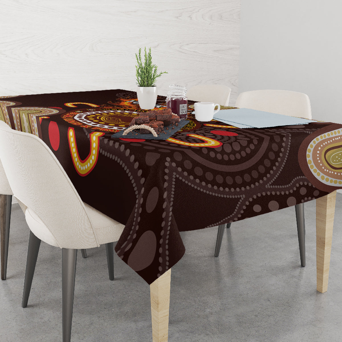 Personalised NAIDOC Week 2024 Tablecloth Aussie Map With Aboriginal