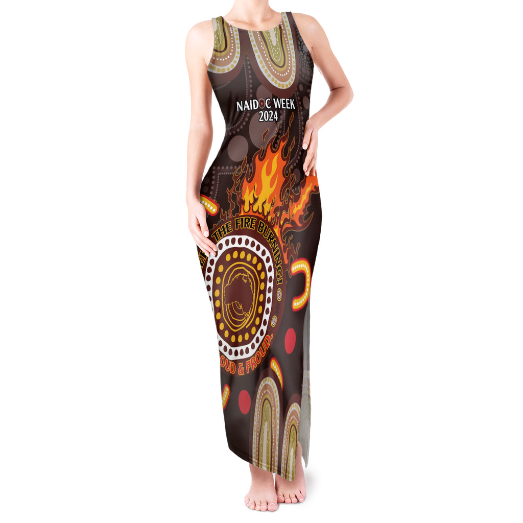 Personalised NAIDOC Week 2024 Tank Maxi Dress Aussie Map With Aboriginal
