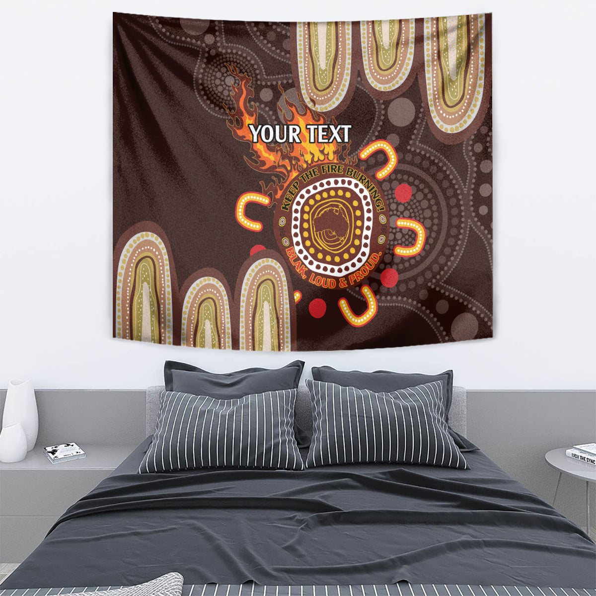 Personalised NAIDOC Week 2024 Tapestry Aussie Map With Aboriginal