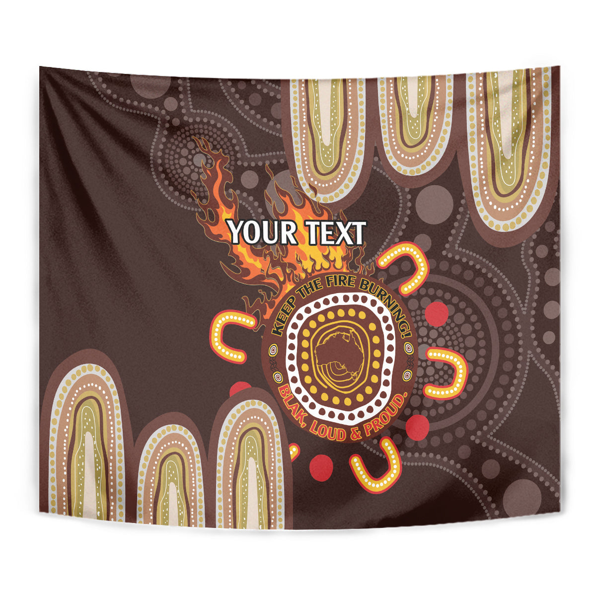 Personalised NAIDOC Week 2024 Tapestry Aussie Map With Aboriginal