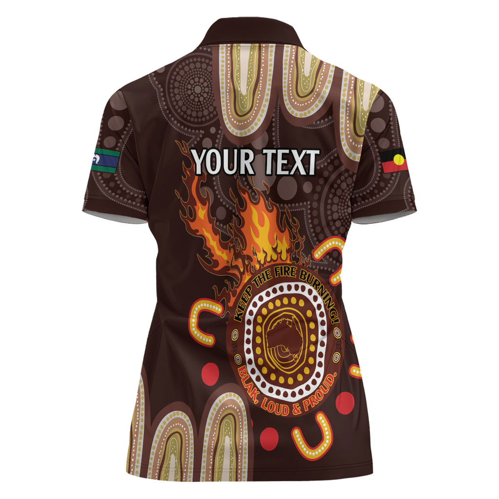 Personalised NAIDOC Week 2024 Women Polo Shirt Aussie Map With Aboriginal