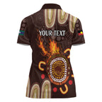 Personalised NAIDOC Week 2024 Women Polo Shirt Aussie Map With Aboriginal