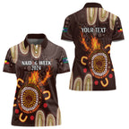 Personalised NAIDOC Week 2024 Women Polo Shirt Aussie Map With Aboriginal