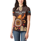 Personalised NAIDOC Week 2024 Women Polo Shirt Aussie Map With Aboriginal