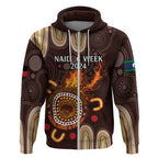 Personalised NAIDOC Week 2024 Zip Hoodie Aussie Map With Aboriginal