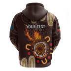 Personalised NAIDOC Week 2024 Zip Hoodie Aussie Map With Aboriginal