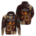 Personalised NAIDOC Week 2024 Zip Hoodie Aussie Map With Aboriginal