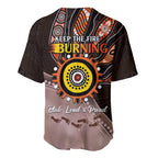 Fire Burning Together NAIDOC 2024 Baseball Jersey Indigenous Art
