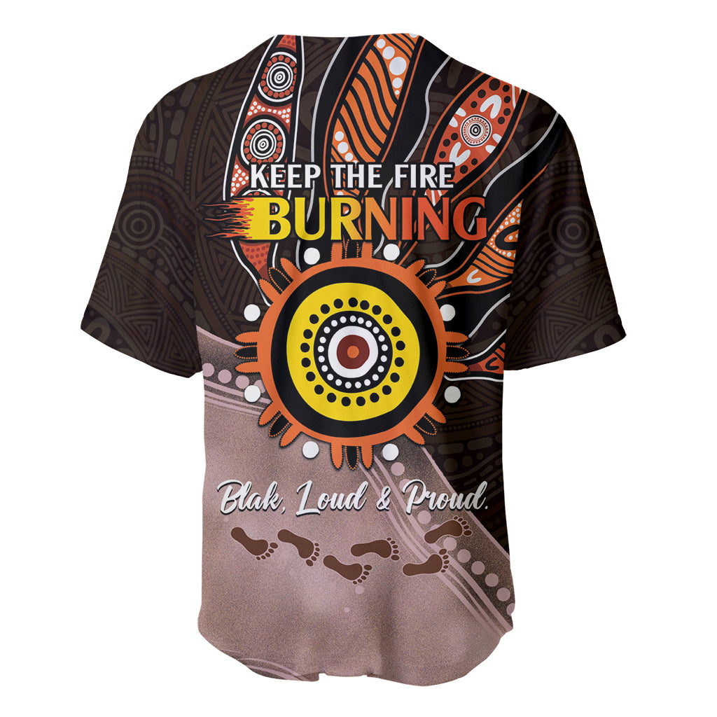 Fire Burning Together NAIDOC 2024 Baseball Jersey Indigenous Art