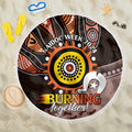 Fire Burning Together NAIDOC 2024 Beach Blanket Indigenous Art