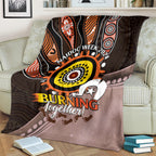 Fire Burning Together NAIDOC 2024 Blanket Indigenous Art