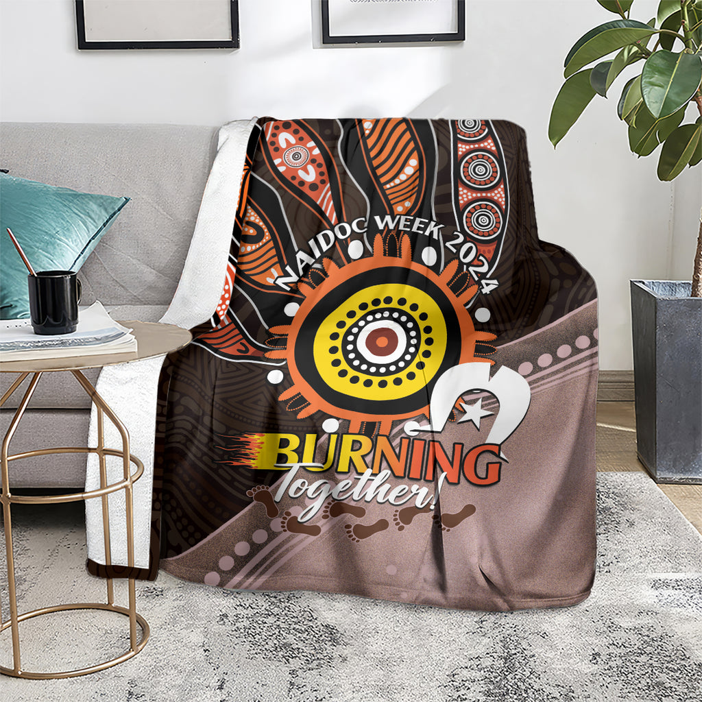 Fire Burning Together NAIDOC 2024 Blanket Indigenous Art
