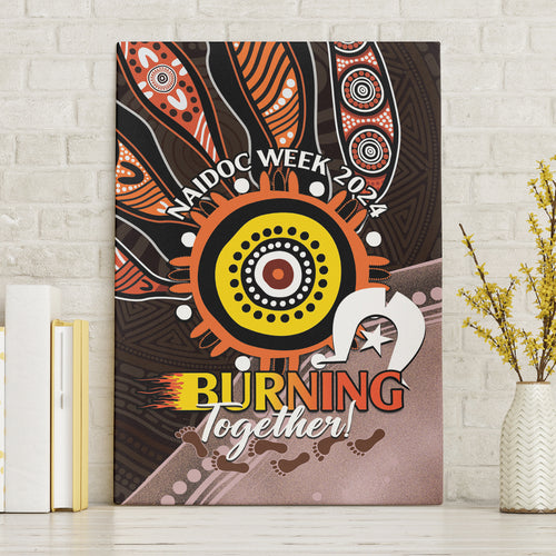 Fire Burning Together NAIDOC 2024 Canvas Wall Art Indigenous Art