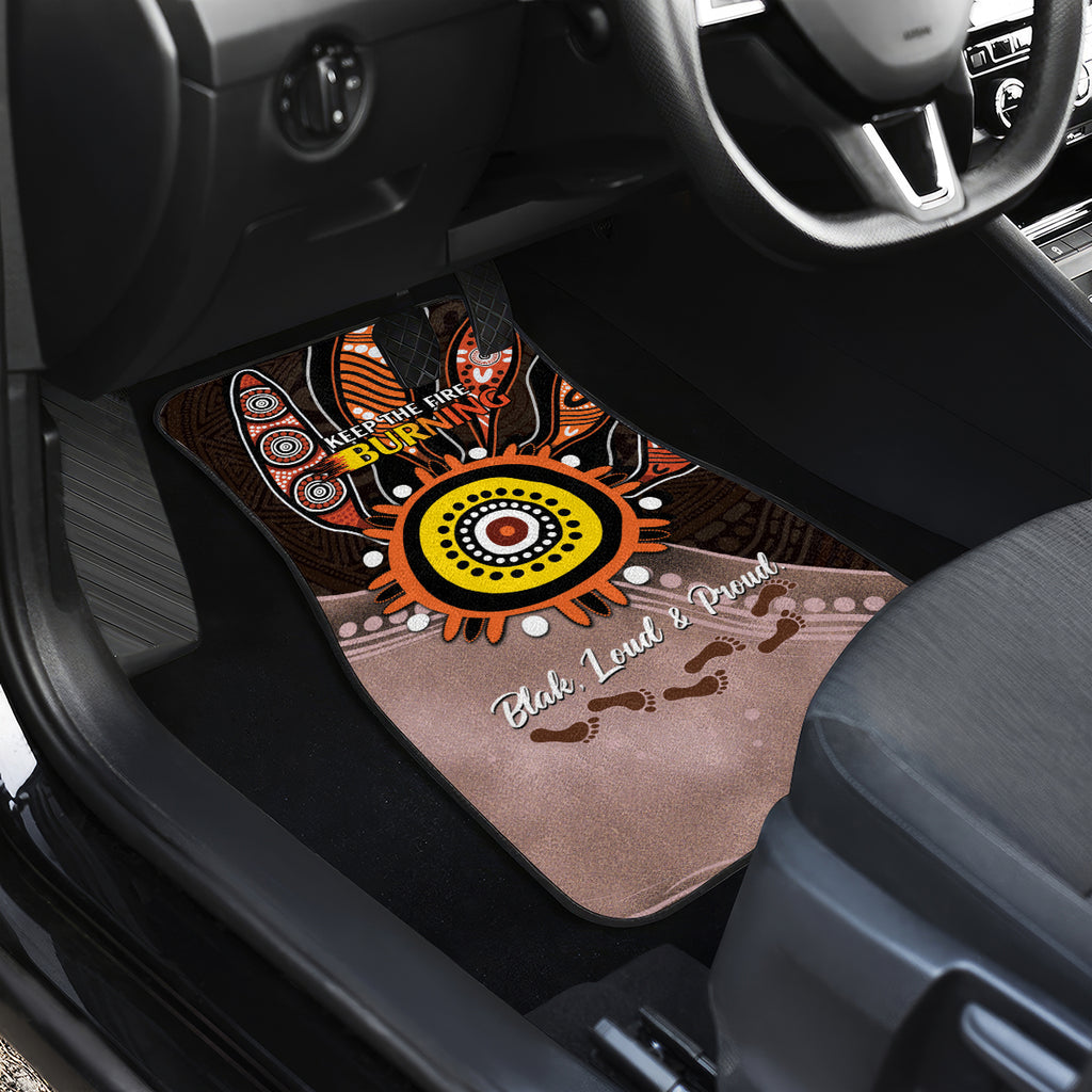 Fire Burning Together NAIDOC 2024 Car Mats Indigenous Art