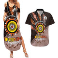 Fire Burning Together NAIDOC 2024 Couples Matching Summer Maxi Dress and Hawaiian Shirt Indigenous Art
