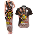 Fire Burning Together NAIDOC 2024 Couples Matching Tank Maxi Dress and Hawaiian Shirt Indigenous Art