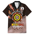 Fire Burning Together NAIDOC 2024 Family Matching Mermaid Dress and Hawaiian Shirt Indigenous Art