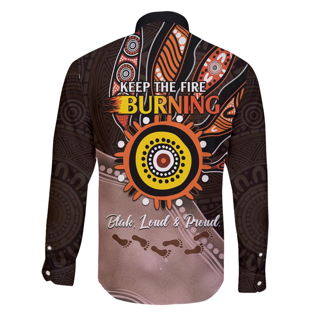 Fire Burning Together NAIDOC 2024 Family Matching Off The Shoulder Long Sleeve Dress and Hawaiian Shirt Indigenous Art
