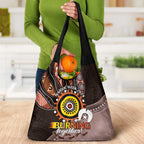 Fire Burning Together NAIDOC 2024 Grocery Bag Indigenous Art