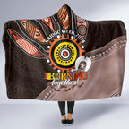 Fire Burning Together NAIDOC 2024 Hooded Blanket Indigenous Art