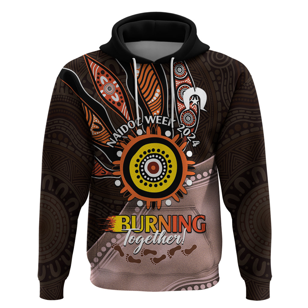 Fire Burning Together NAIDOC 2024 Hoodie Indigenous Art