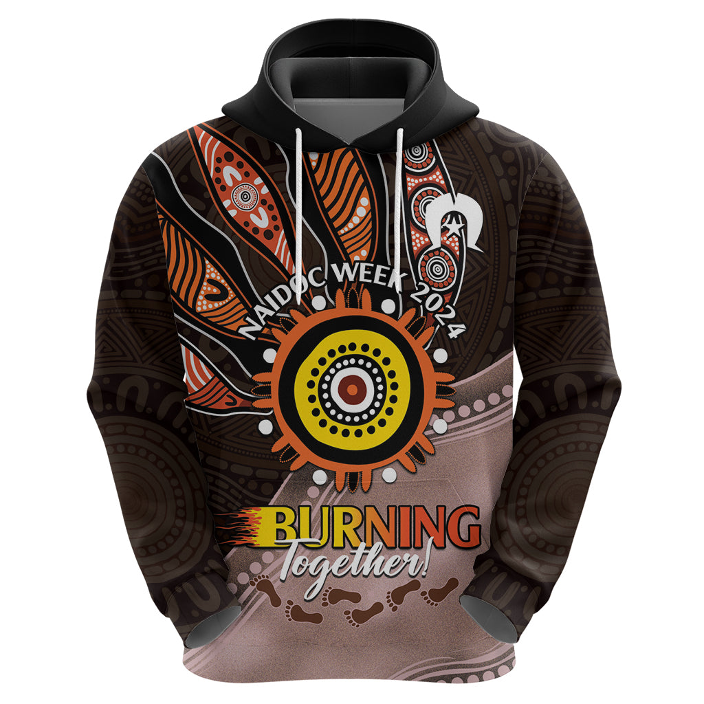 Fire Burning Together NAIDOC 2024 Hoodie Indigenous Art