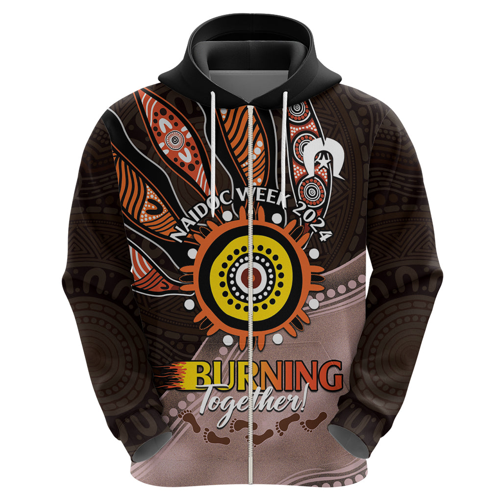 Fire Burning Together NAIDOC 2024 Hoodie Indigenous Art