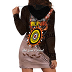 Fire Burning Together NAIDOC 2024 Hoodie Dress Indigenous Art