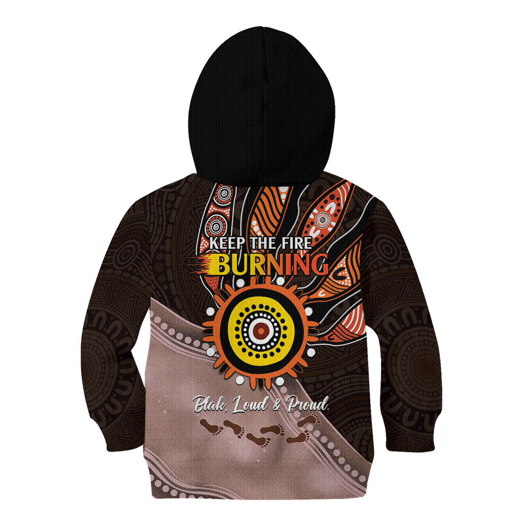 Fire Burning Together NAIDOC 2024 Kid Hoodie Indigenous Art