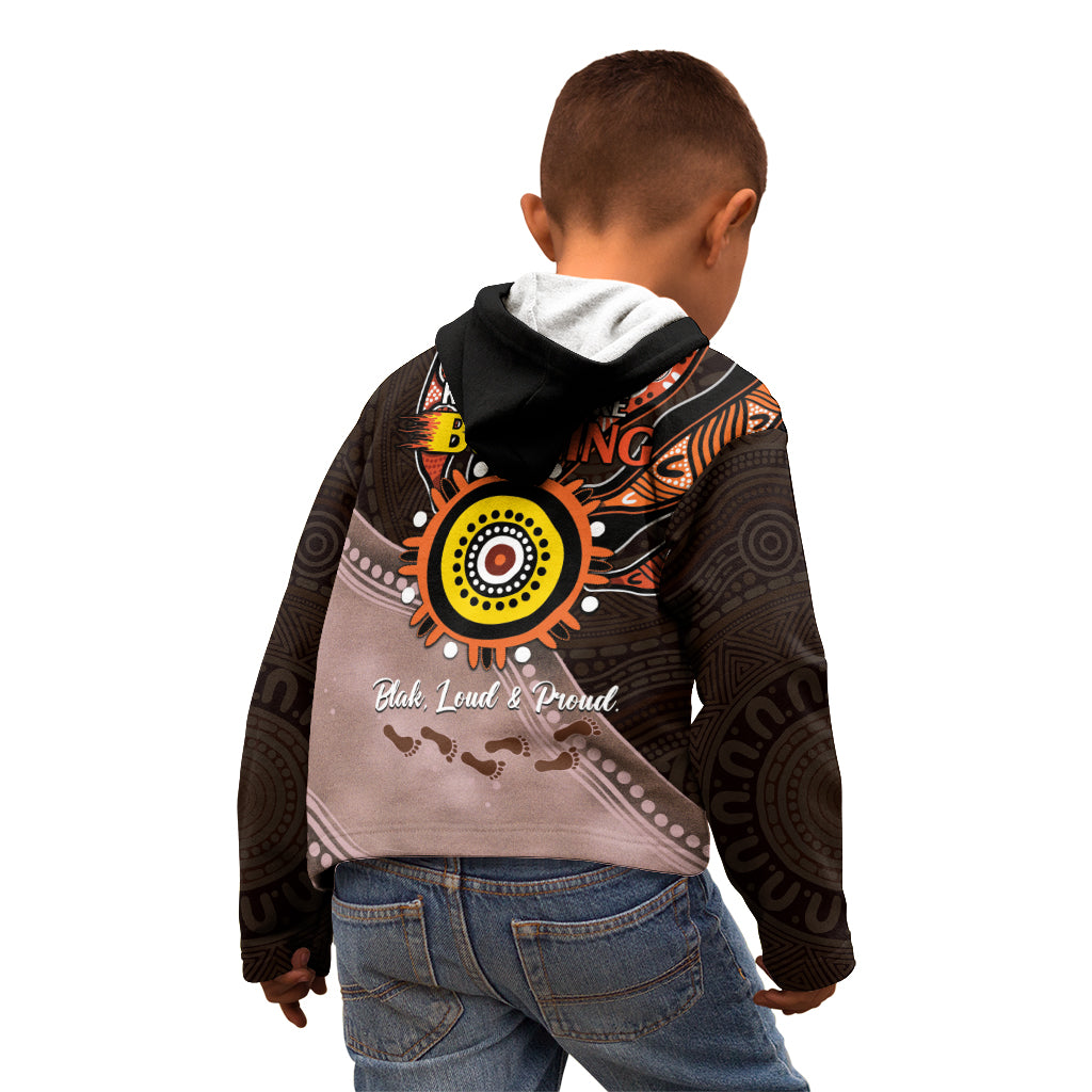 Fire Burning Together NAIDOC 2024 Kid Hoodie Indigenous Art