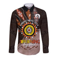 Fire Burning Together NAIDOC 2024 Long Sleeve Button Shirt Indigenous Art