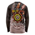 Fire Burning Together NAIDOC 2024 Long Sleeve Shirt Indigenous Art