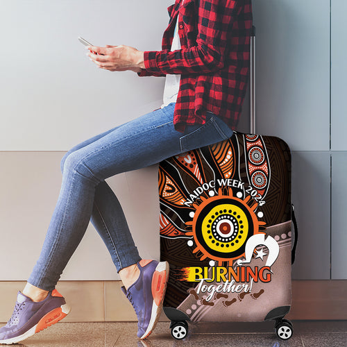 Fire Burning Together NAIDOC 2024 Luggage Cover Indigenous Art