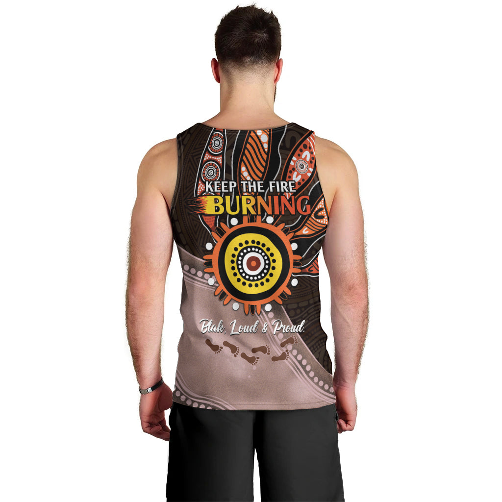 Fire Burning Together NAIDOC 2024 Men Tank Top Indigenous Art
